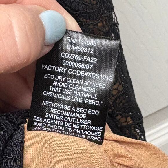 For Love and Lemons Halle Black Lace Dress, One Shoulder, Lined, NWT, Size L - Picture 9 of 9